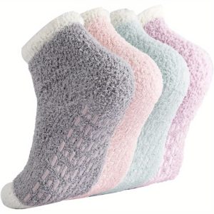 4 Pairs of Non-Slip Socks for Women