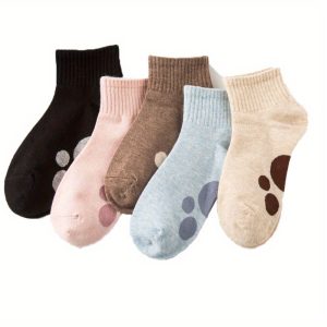 15 Pairs Of Cute And Comfortable Cartoon Cat Socks And Cat Paw Pattern Socks