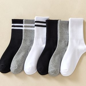 6 Pairs of Mens Premium Quarter-Length Socks