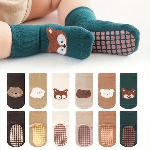 5 Pairs of Adorable Baby Boy's Animal Pattern Floor Socks