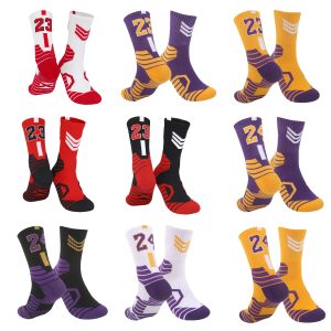 9 Pairs Mens Fashion Basketball Socks