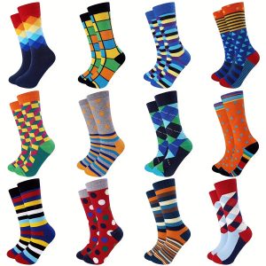 12Pairs Unisex Novelty Crew Socks