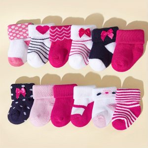 6-12 Pairs Toddler Low-Cut Ankle Socks